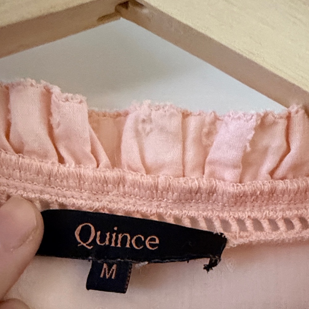 Quince Pink Ruffled Blouse - Picture 2 of 9